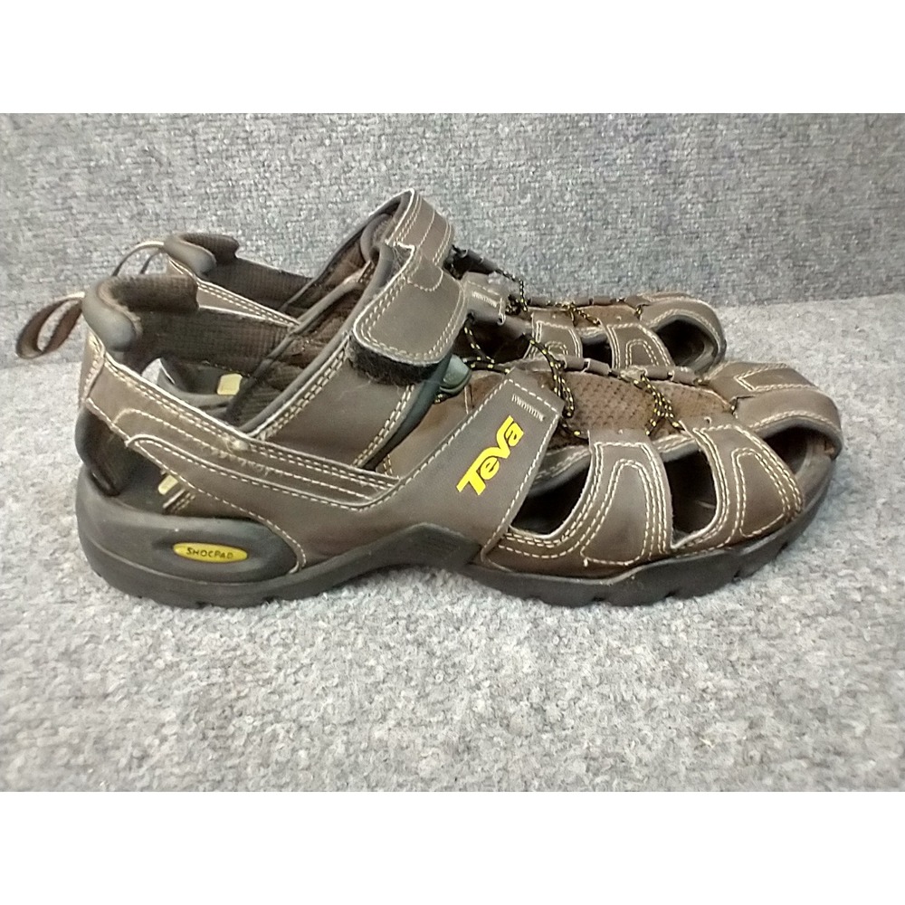 Teva Tanza Sport Sandals Men 11 Brown Closed Toe Hiking Water Shoes 1001116
